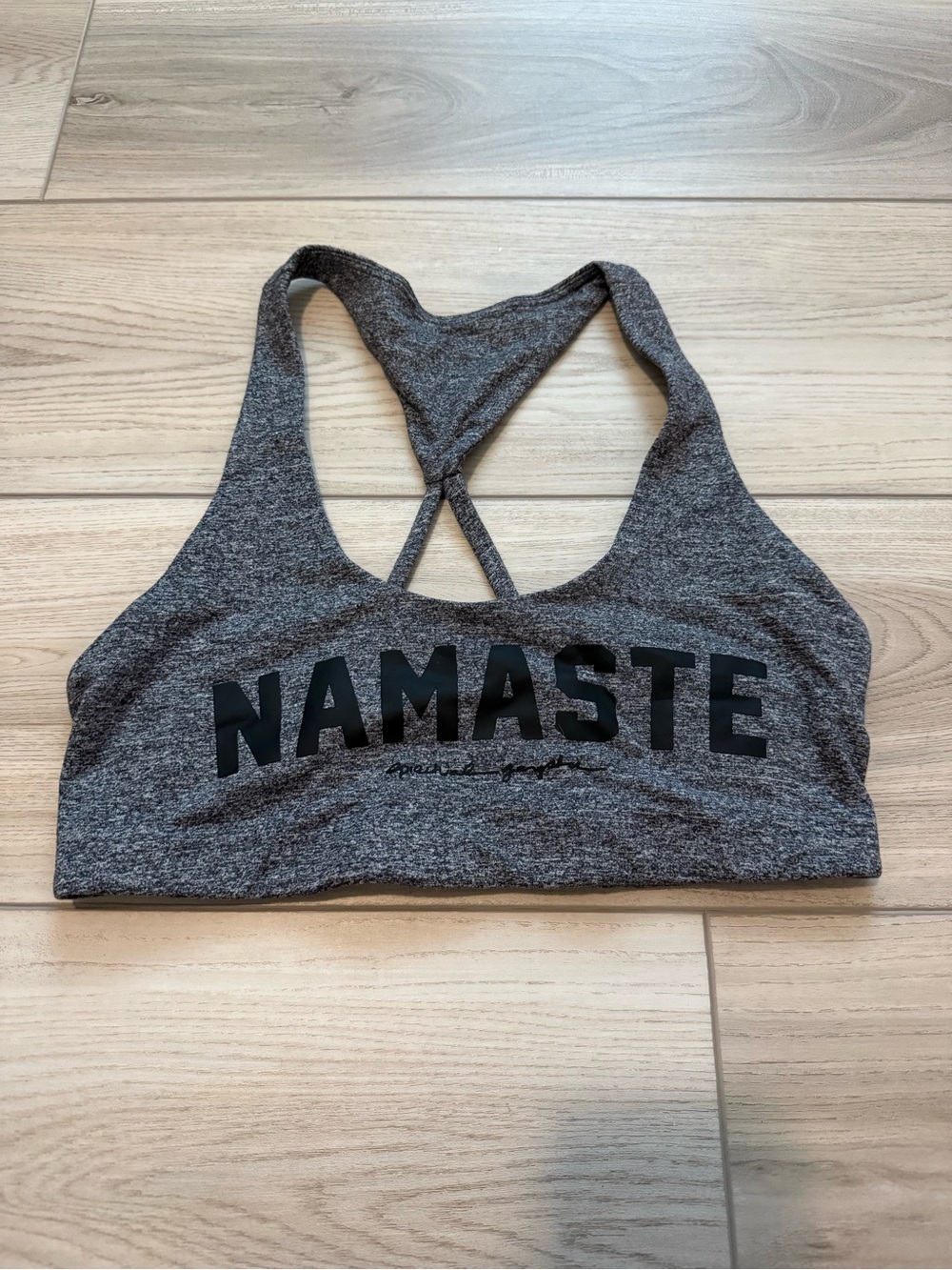 Spiritual Gangster Namaste Athletic Paradise Yoga Sports Bra - Gray - Picture 2 of 4